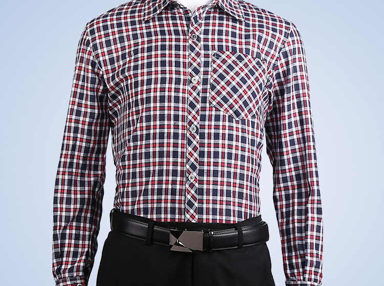 男格子衬衣详情图2