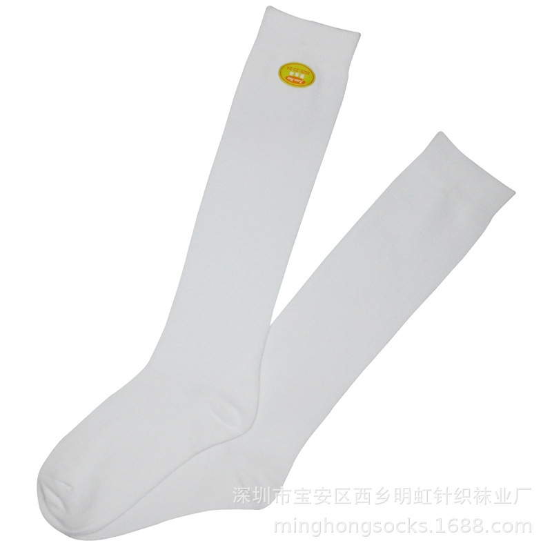 纯白色长筒学生袜