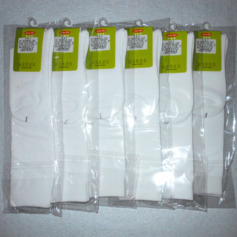 白色学生袜包装 22-24CM