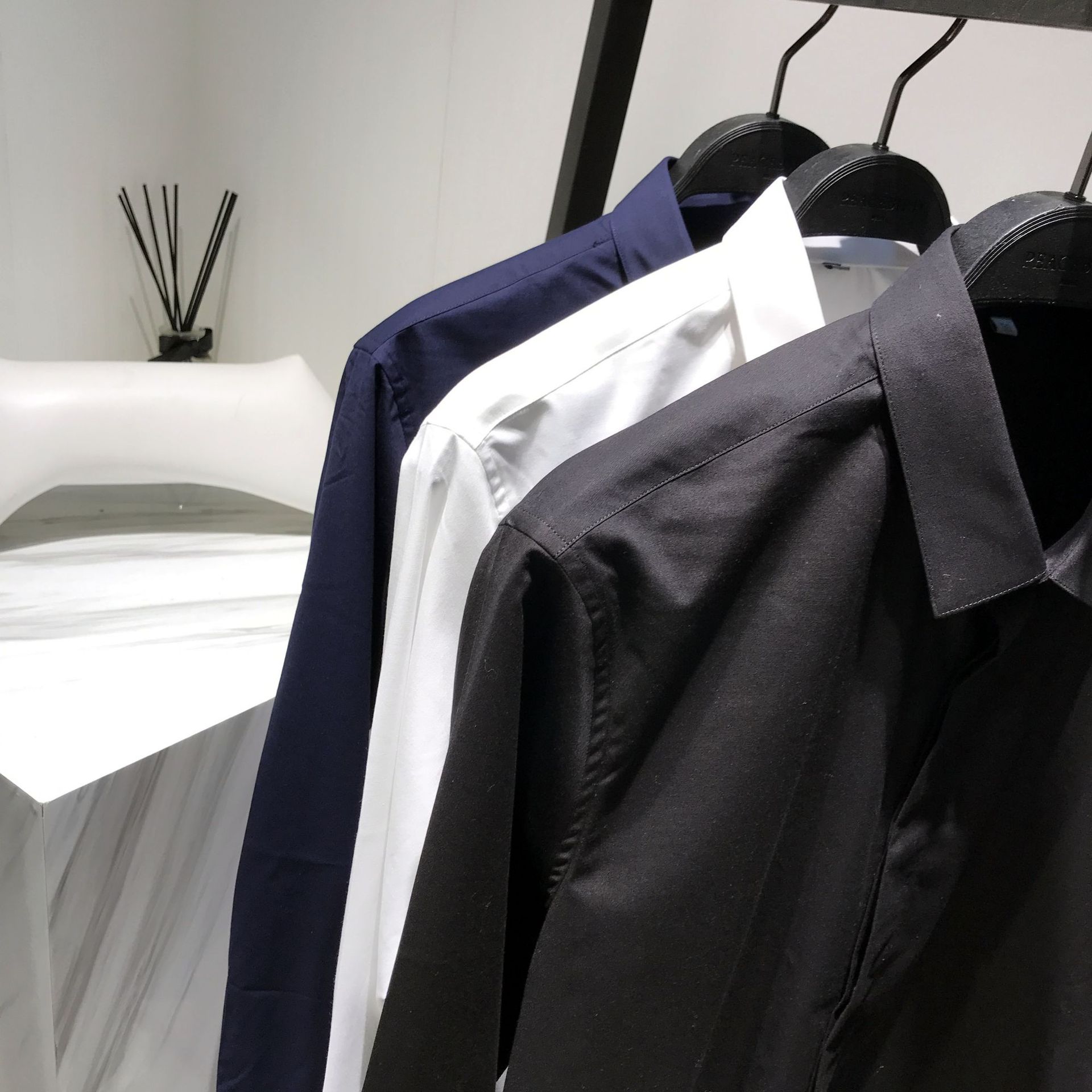 黑白藏青三色衬衫