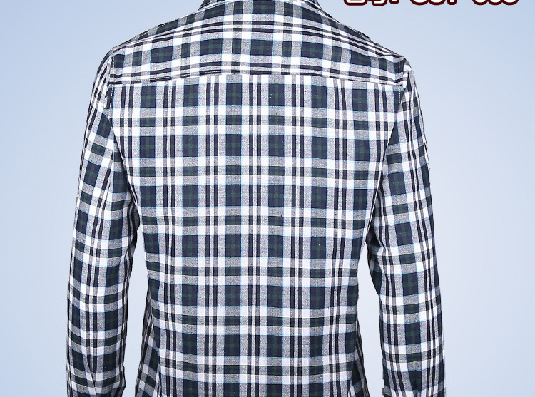 男格子衬衣详情图3
