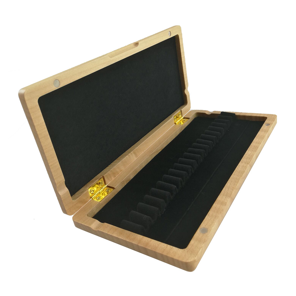 20只装实木双簧管哨片盒 原木色 枫木哨片盒子