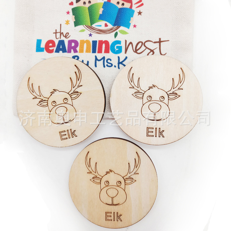 木质英文卡片定制