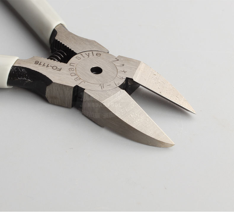 帮手描述图：福冈手动工具日式6寸塑料水口钳子剪钳剪线钳子偏口