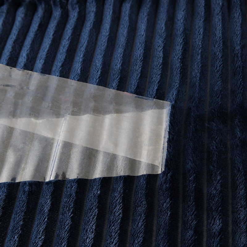 条纹双层羊羔绒毛毯