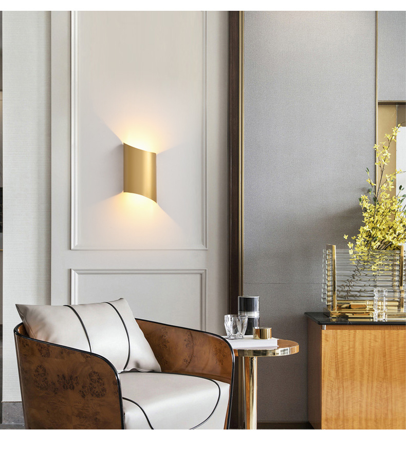 金色壁灯弧形sqb065