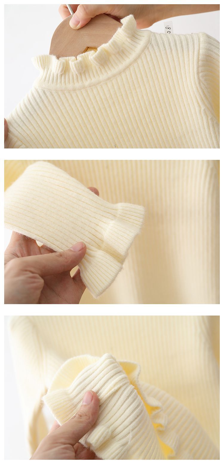 童装毛衣婴儿宝宝针织打底衫女童毛衣套头衫百搭甜美