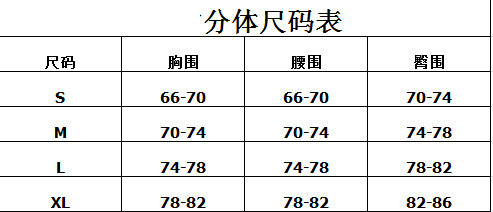 分体尺码