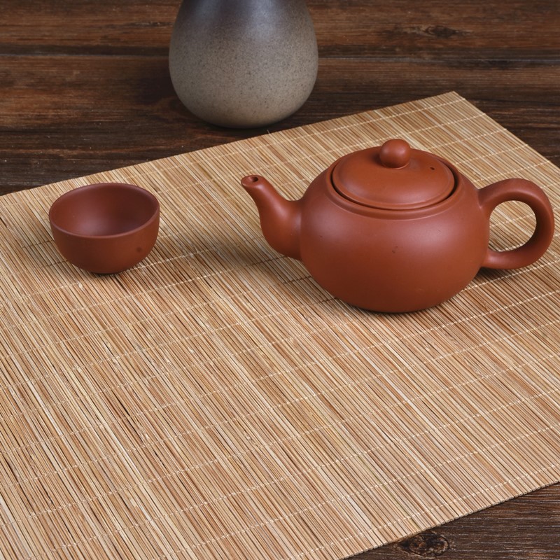 竹茶席可裁剪定制无边茶席竹席茶帘桌旗装饰墙厂家直销