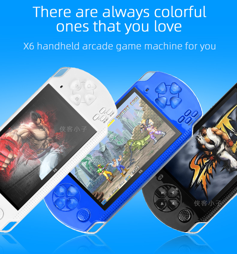 X6加强版PSP游戏机掌机4.3寸彩屏GBAnes