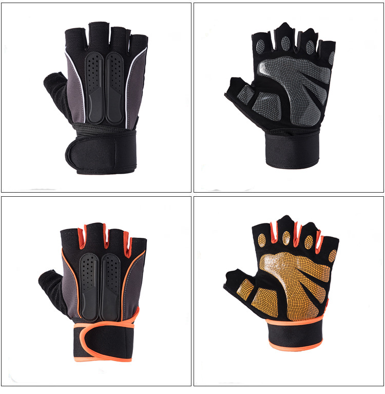 黑色和橙色手心手背展示