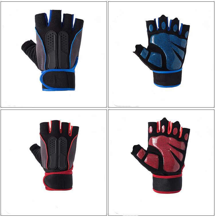 蓝色和红色手心手背展示