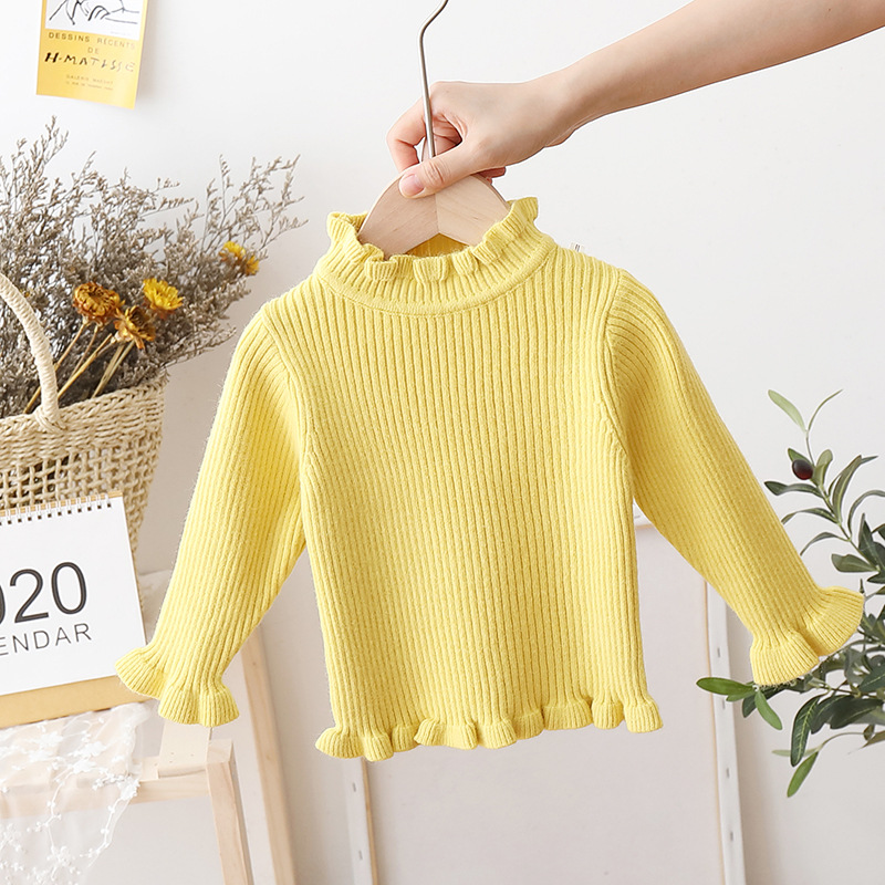 童装毛衣婴儿宝宝针织打底衫女童毛衣套头衫百搭甜美