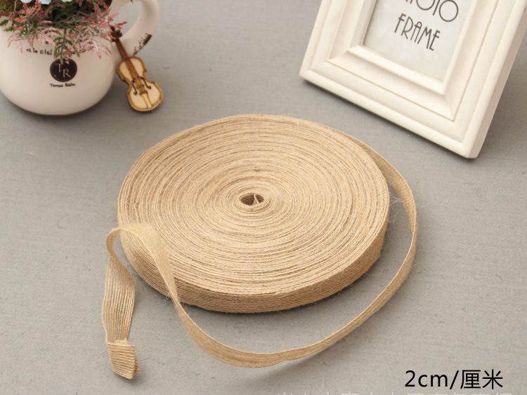 原色渔网丝麻织带