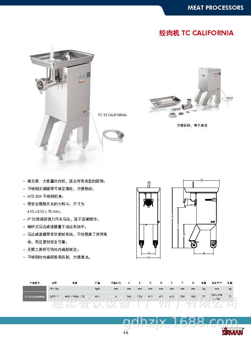 TC 32 CALIFORNIA 规格表 2019