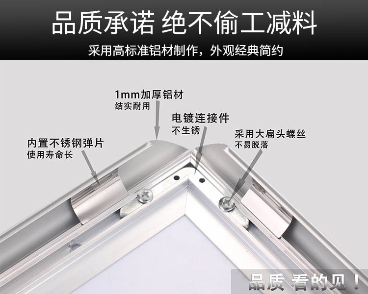 可开启式铝合金边框
