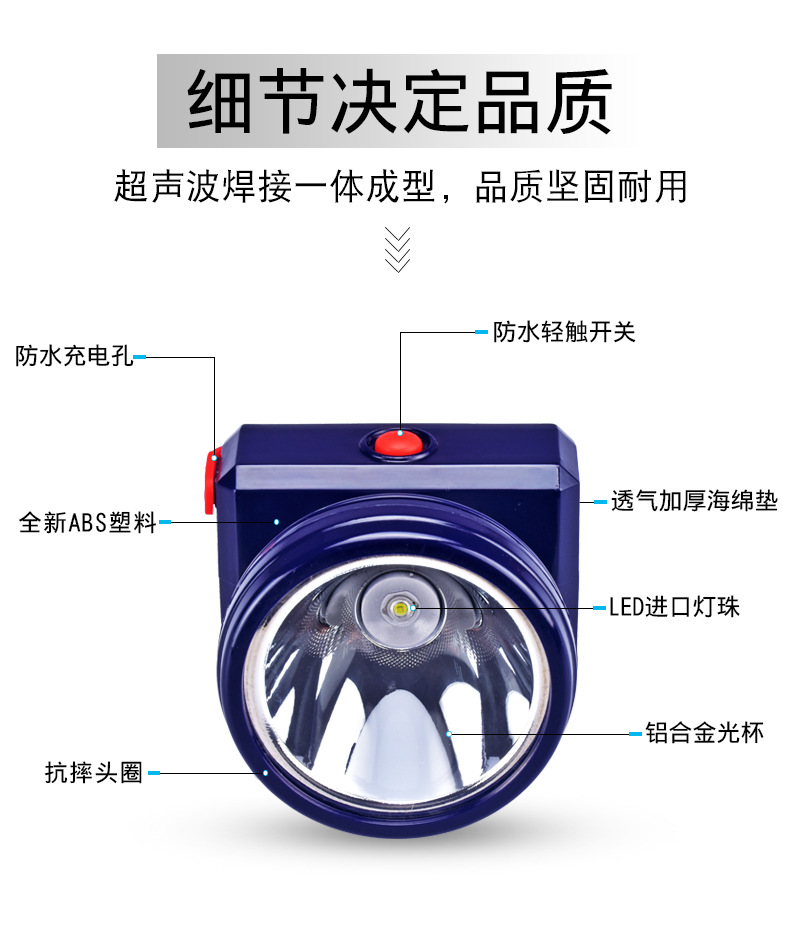 工矿照明井下煤矿铁矿金矿头戴灯强光头灯led锂电池大功率防水头灯续航时间持久高品质头戴手电筒undefined
