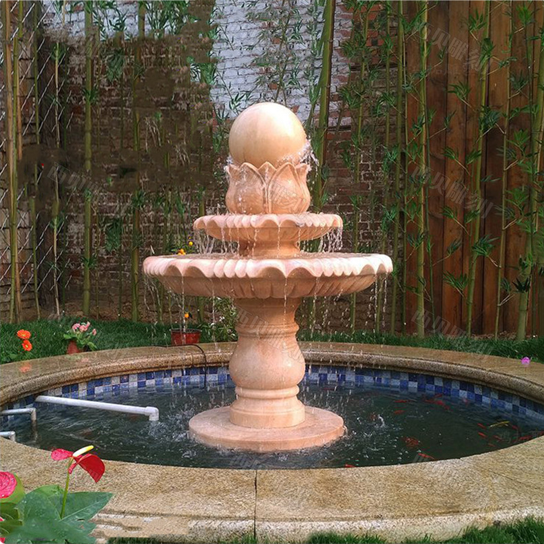 水转球喷泉,风水球喷泉,大理石喷泉01