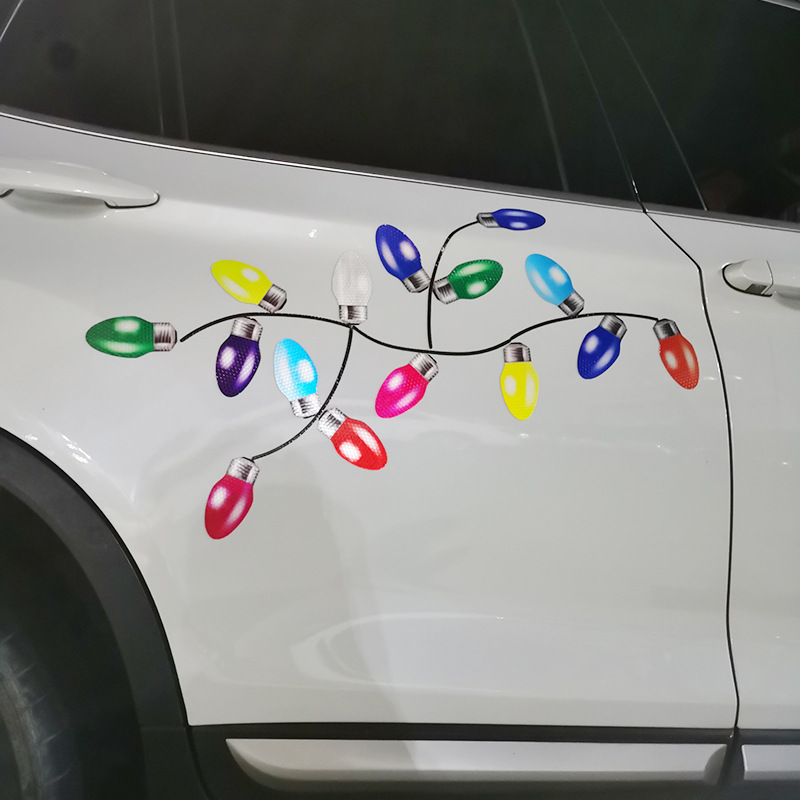 反光灯泡磁片圣诞磁性反光灯泡贴