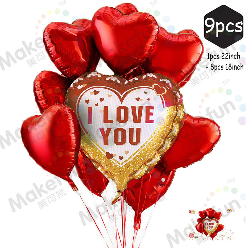 情人节爱心9件套装