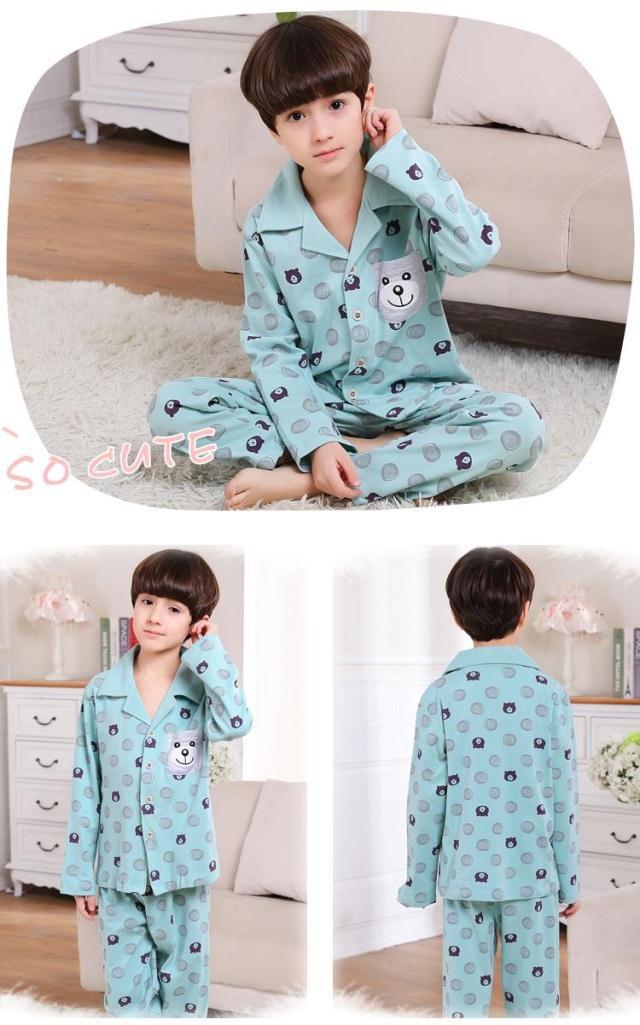 详情_儿童睡衣男童春秋款长袖纯棉男孩子秋装中大童宝宝秋季童装
