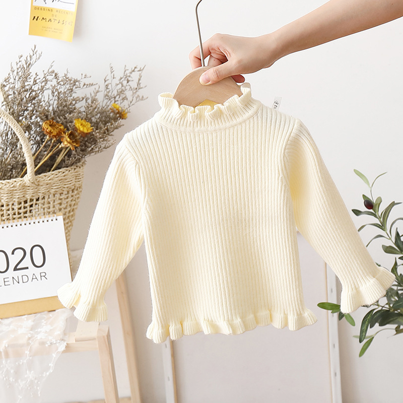 抖音圣诞节白色加绒加厚毛衣套头冬季新款儿童毛衣