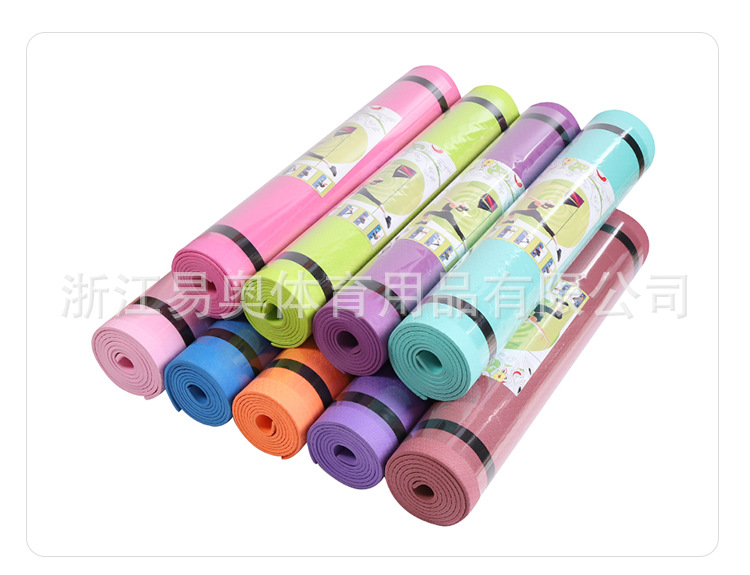 瑜伽垫 跨境EVA瑜伽垫防滑平板支撑运动初学者健身跪垫瑜伽垫现货