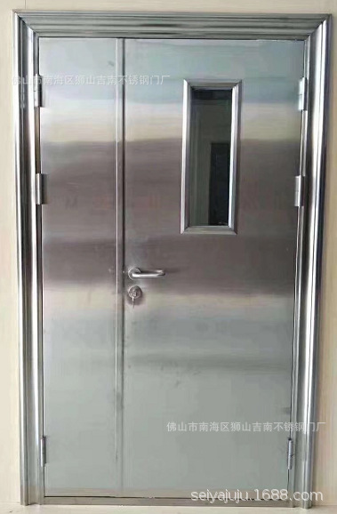 304不锈钢防火玻璃门b