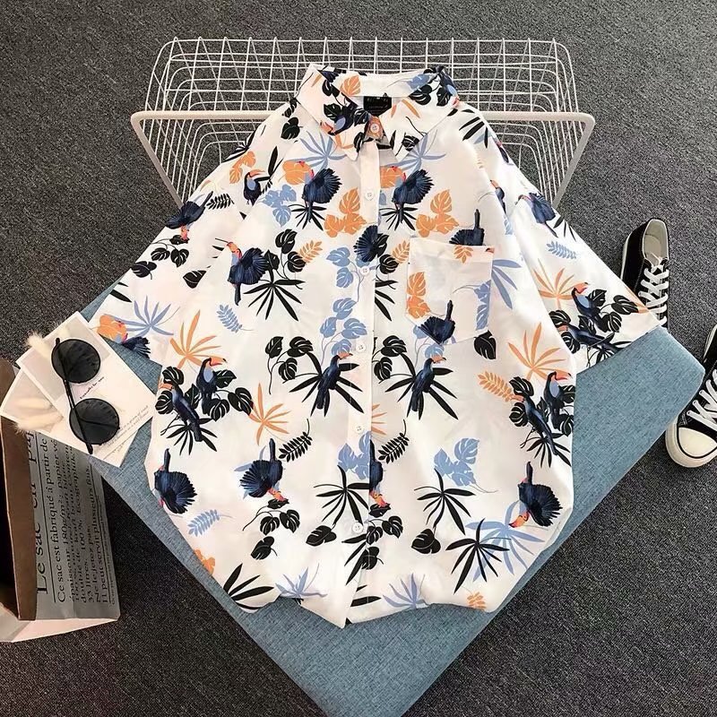 109花鸟#白 黄 墨绿P15 M-3XL (9)