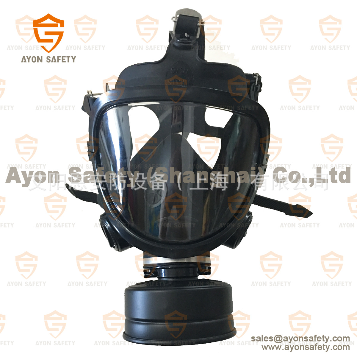 柱形三罐防毒面罩3
