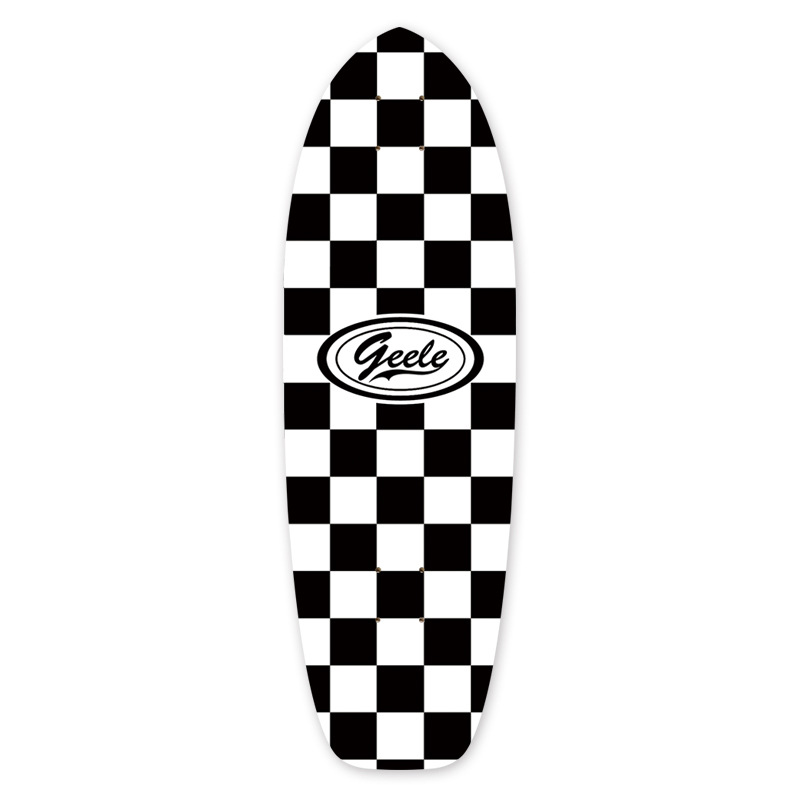 陆地冲浪板板面【黑白格子】