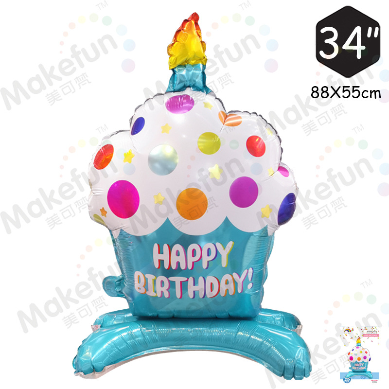 底座蜡烛杯子蛋糕蓝色