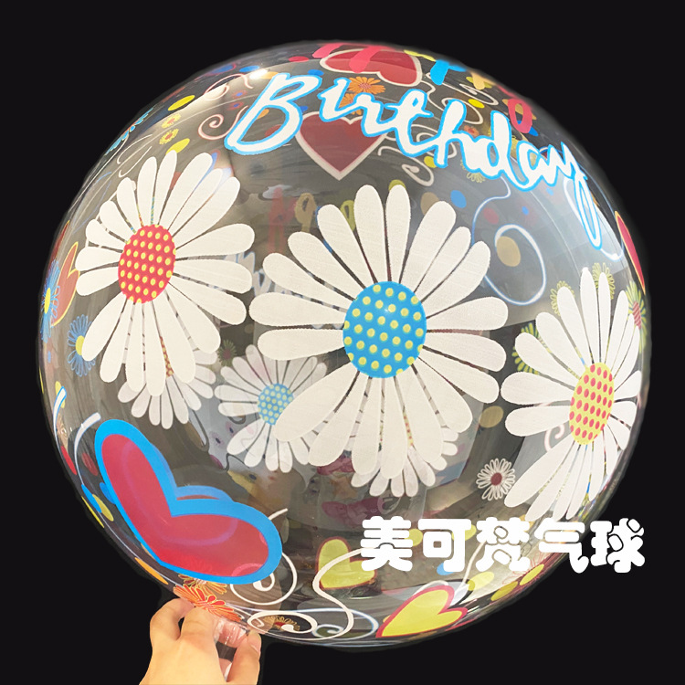 印花波波球小雏菊实拍