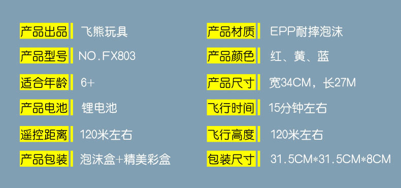 飞熊FX803遥控滑翔机J3遥控飞机