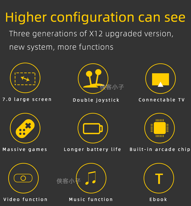 X12 7英寸PSP掌上游戏机掌机GBAFCNES