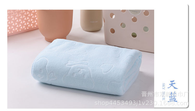 小熊压花毛巾浴巾
