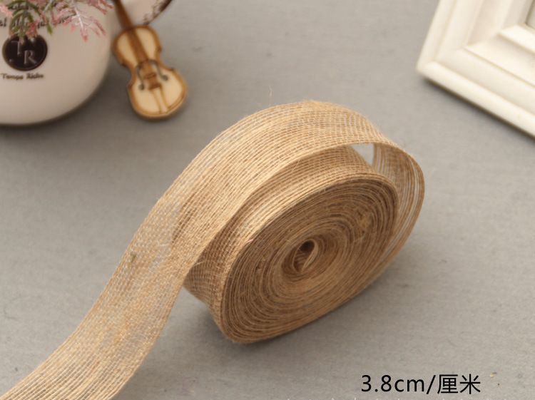 原色渔网丝麻织带