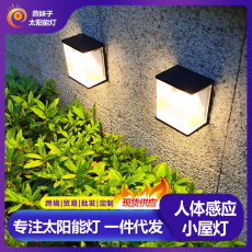 太阳能灯户外庭院灯壁灯人体感应路灯自动亮LED家用台阶花园