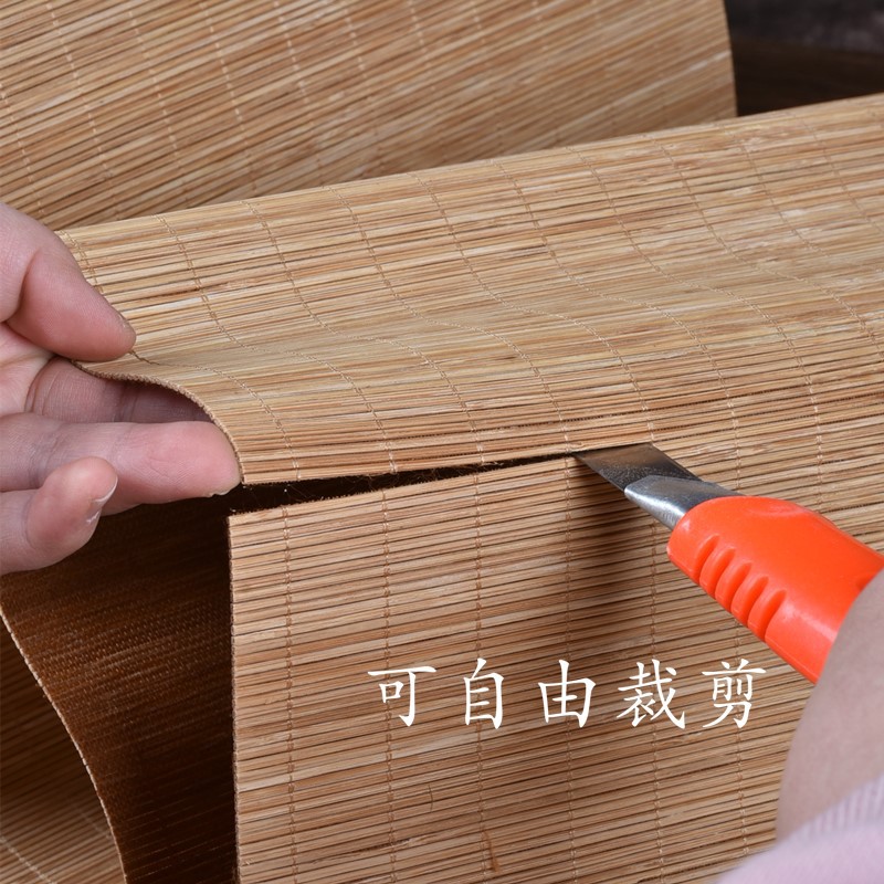 竹茶席可裁剪定制无边茶席竹席茶帘桌旗装饰墙厂家直销