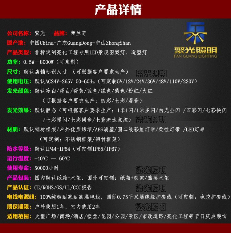 2020 造型灯 产品详情