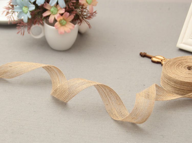 原色渔网丝麻织带