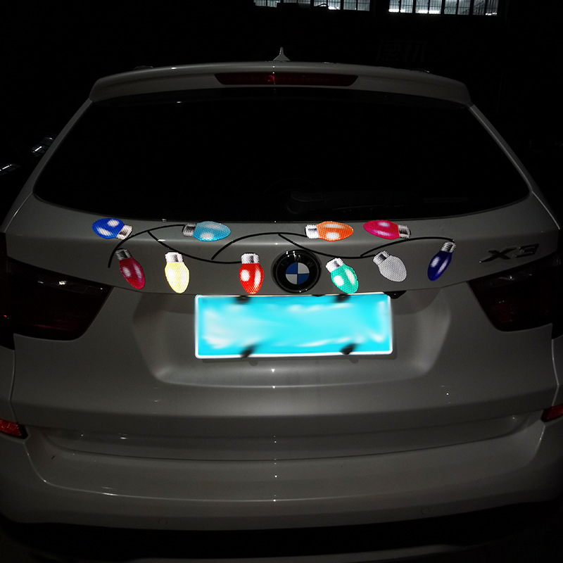 反光灯泡磁片圣诞磁性反光灯泡贴