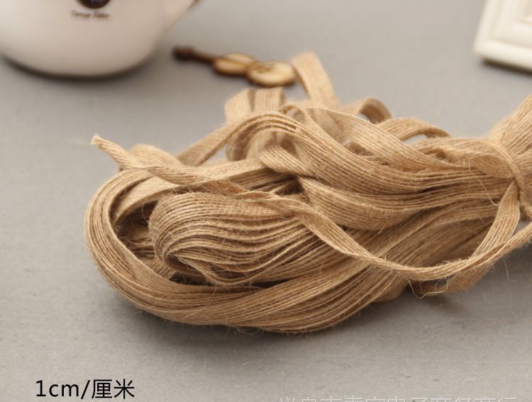 原色渔网丝麻织带