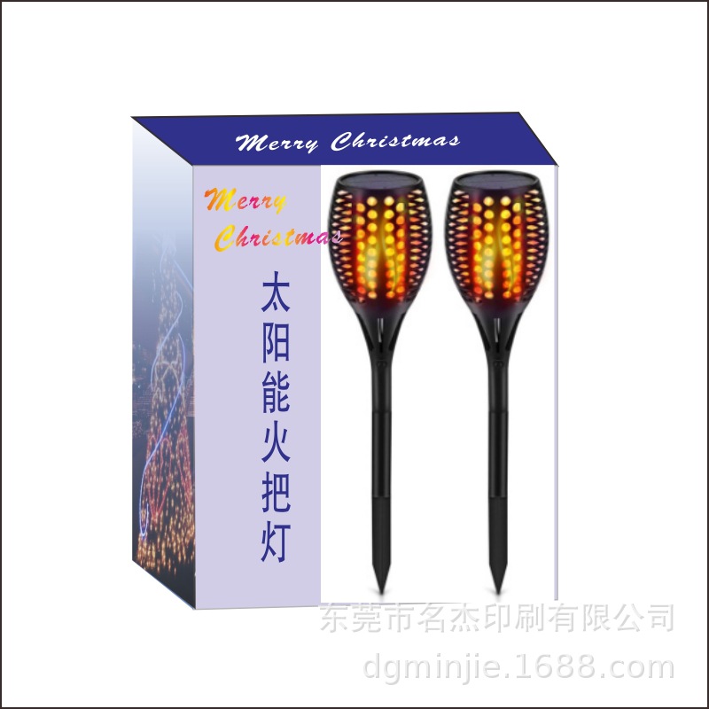 9-太阳能火把灯火焰火苗火炬灯草坪灯插地灯96LED灯闪烁景