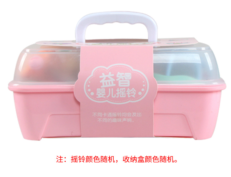 婴幼儿手摇铃套装礼盒益智抓握牙胶玩具0-1岁新生儿宝宝摇铃批发