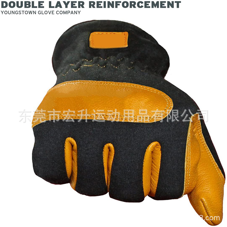 黑防火工作手套，羊皮款