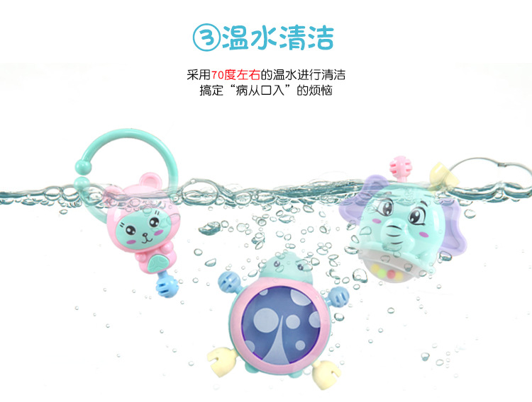 婴幼儿手摇铃套装礼盒益智抓握牙胶玩具0-1岁新生儿宝宝摇铃批发