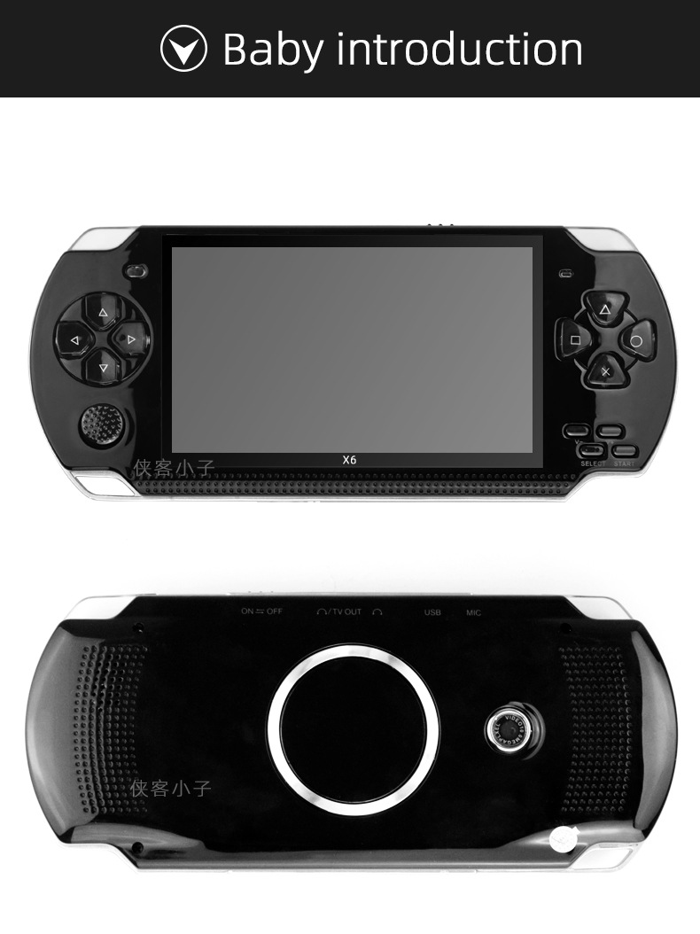 X6加强版PSP游戏机掌机4.3寸彩屏GBAnes