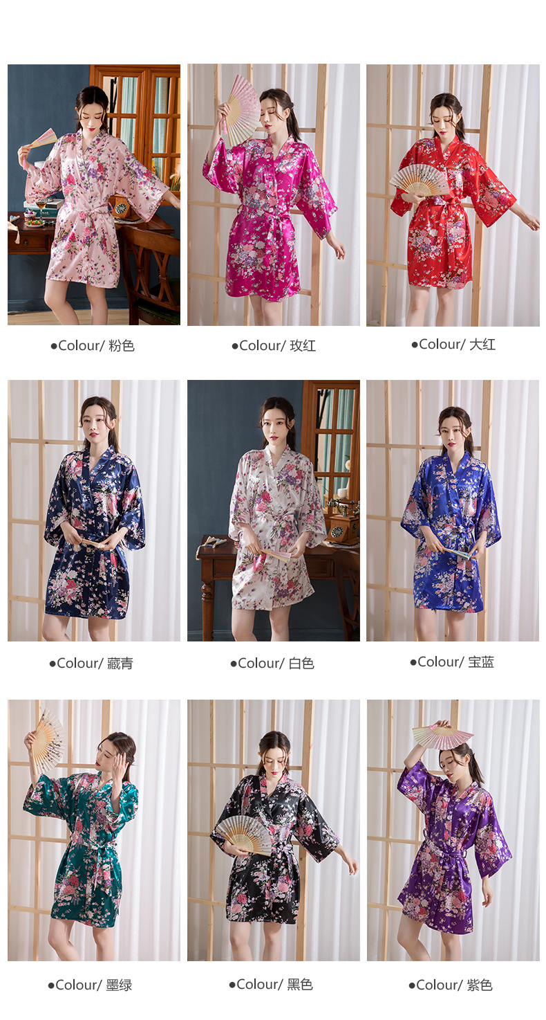 短款碎花和服颜色详情页