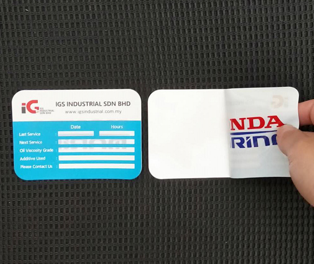 英文双面印刷静电贴